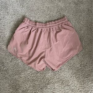 Lululemon light pink hotty hot shorts size 6